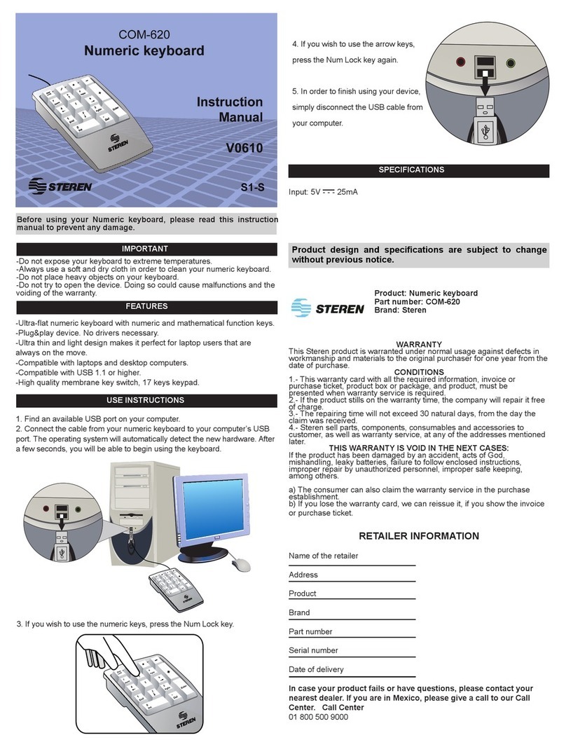 Steren COM-620 instruction manual