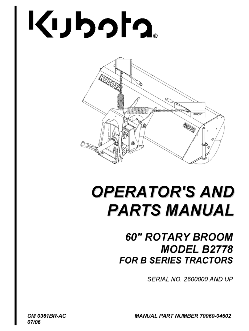 Kubota B2778 Operator and parts manual