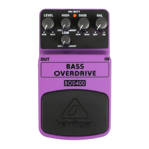 Behringer BASS OVERDRIVE BOD400 User manual