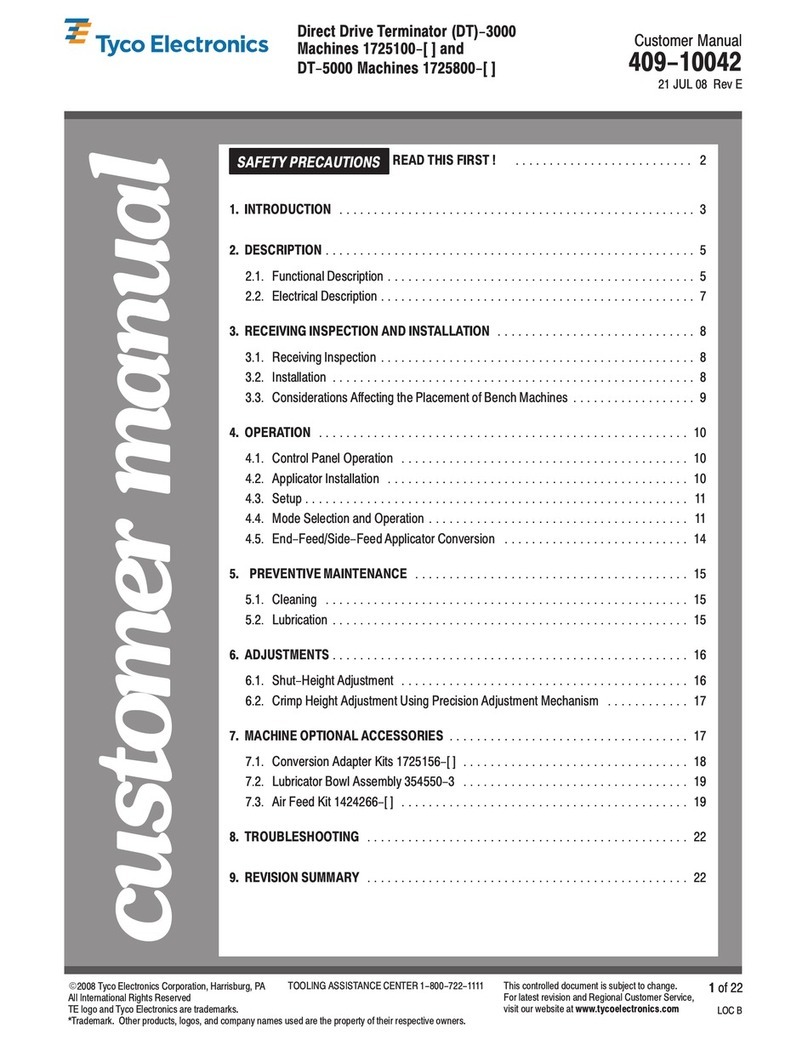 Tyco Electronics DT-3000 Reference guide Tyco Electronics DT-3000 Reference guide