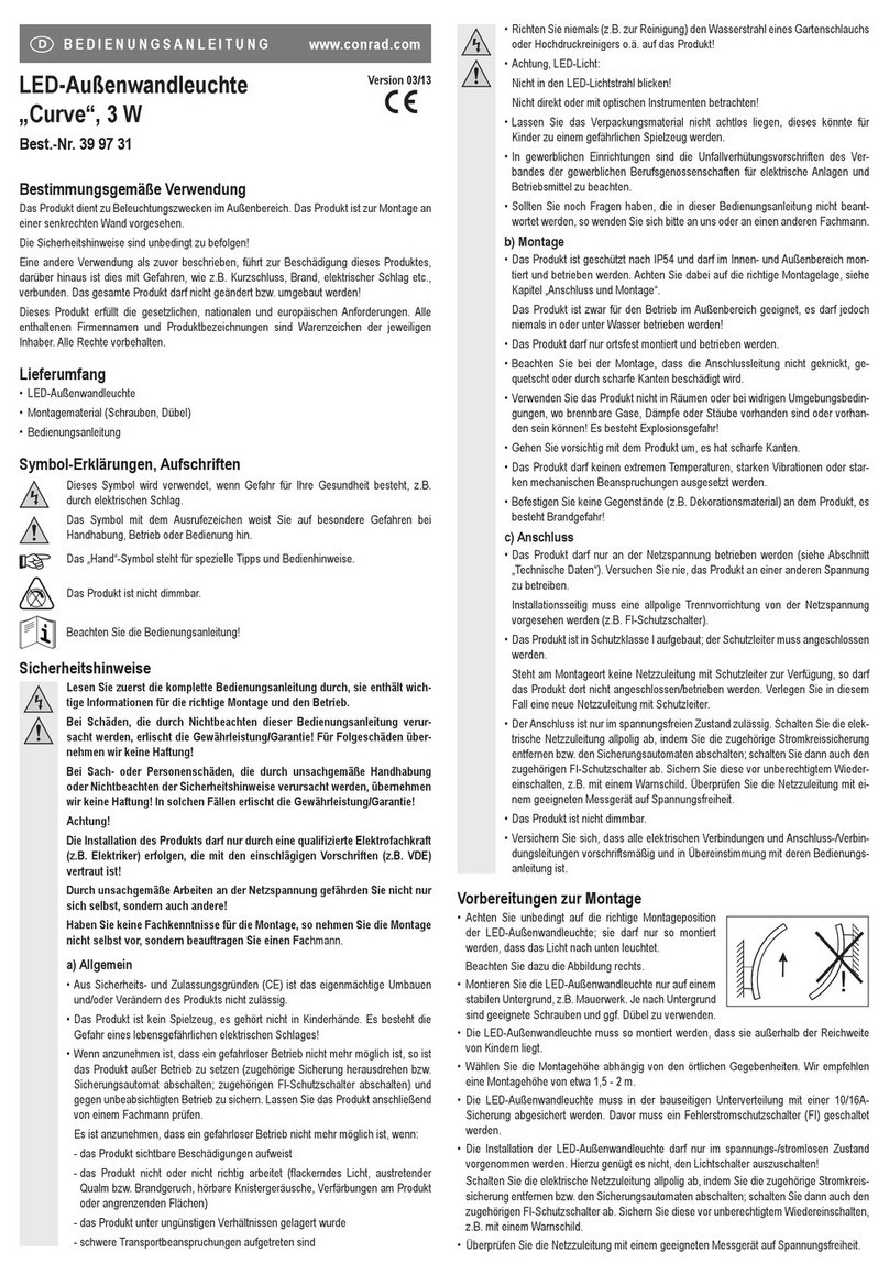 Conrad Curve User manual