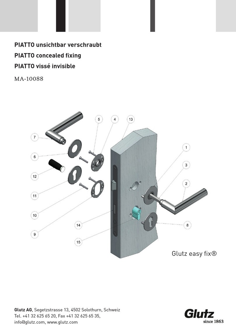 Glutz PIATTO Fixing instructions