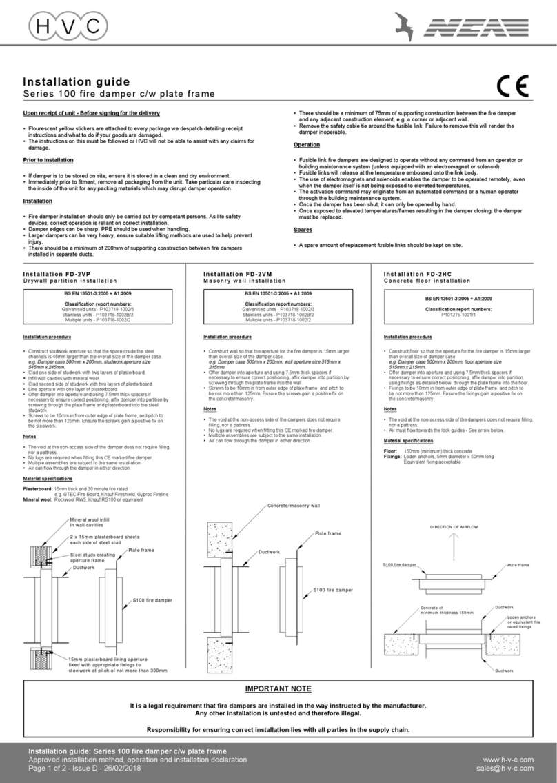 NCA HVC 100 Series installation guide NCA HVC 100 Series installation guide