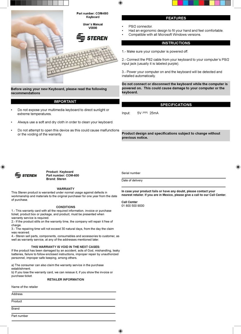 Steren COM-600 user manual