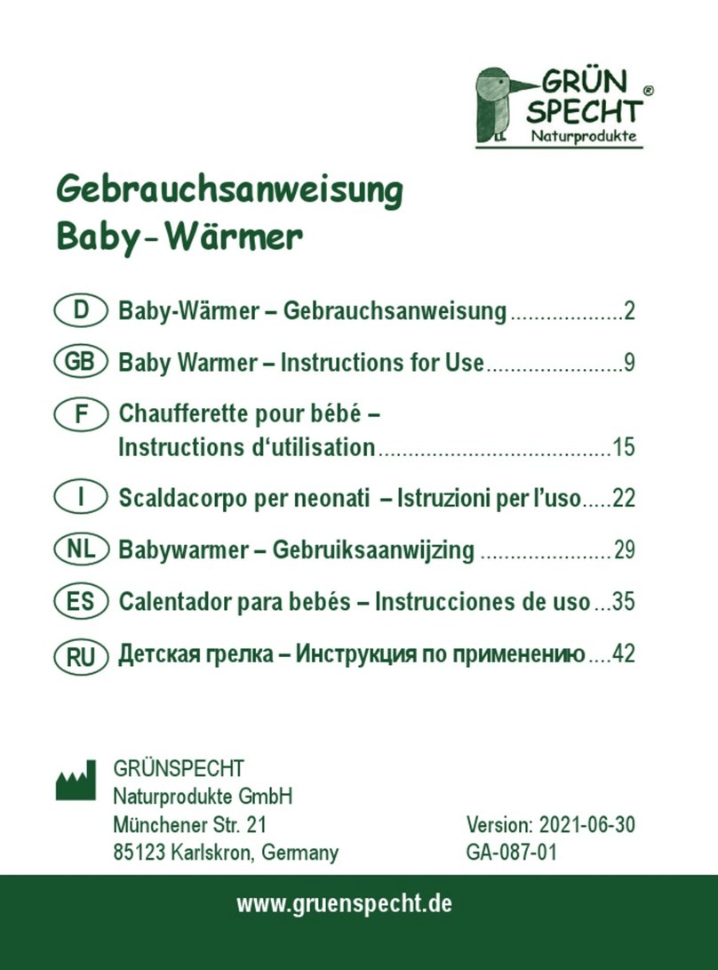 GRÜNSPECHT Baby Warmer Instructions for use