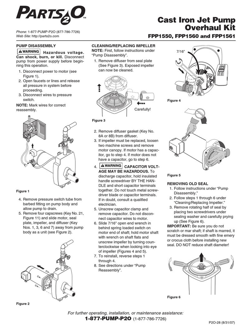 Parts2o FPP1550 manual