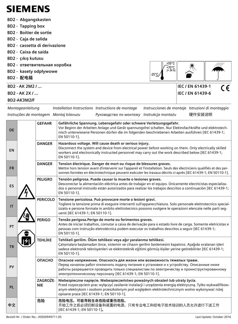 Siemens BD2 User manual