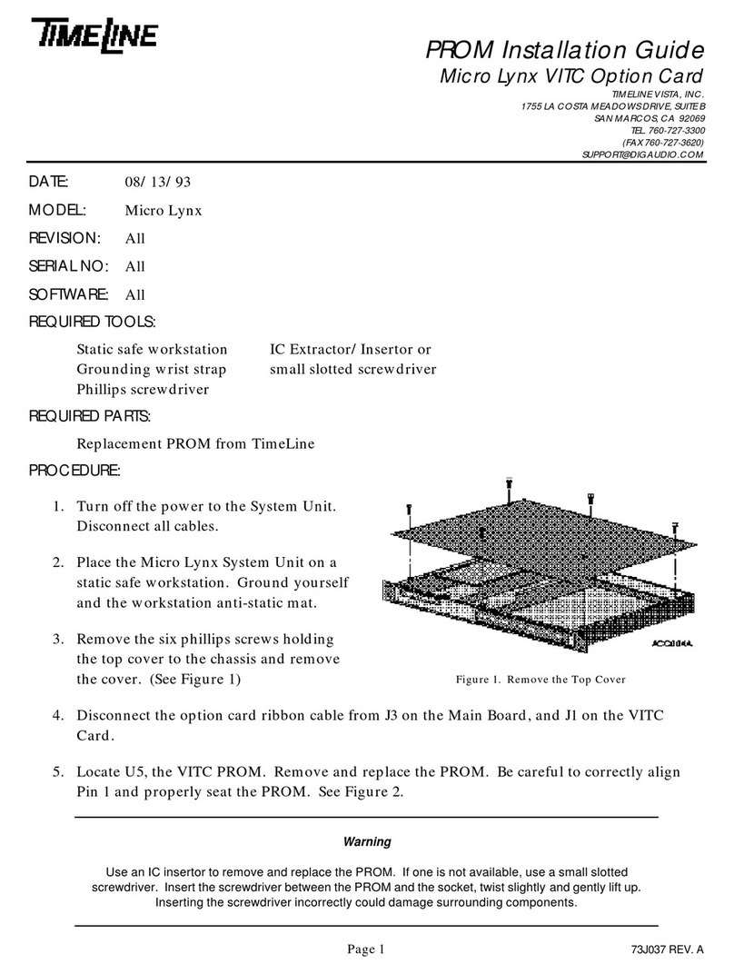 TimeLine Micro Lynx VITC Option Card PROM Installation Guide
