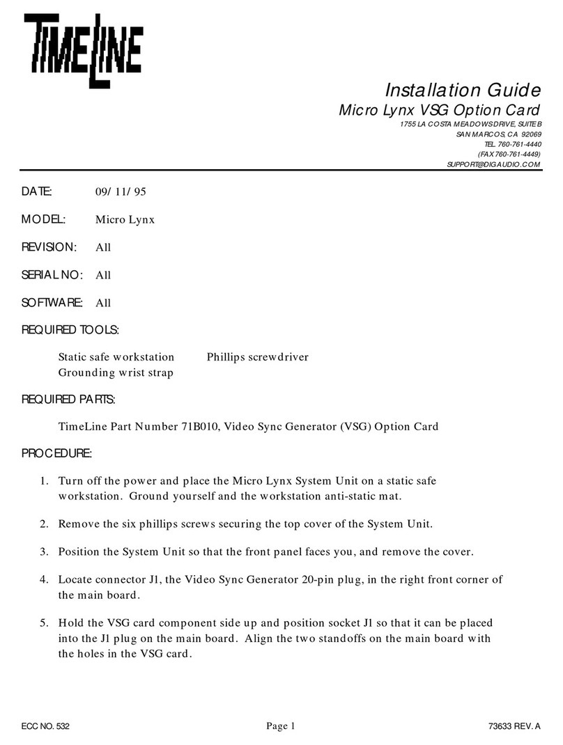 TimeLine Micro Lynx VSG Option Card installation guide