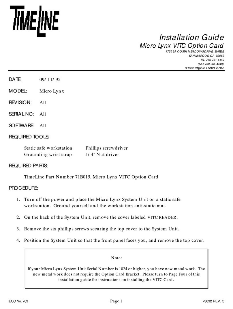 TimeLine Micro Lynx VITC Option Card User manual