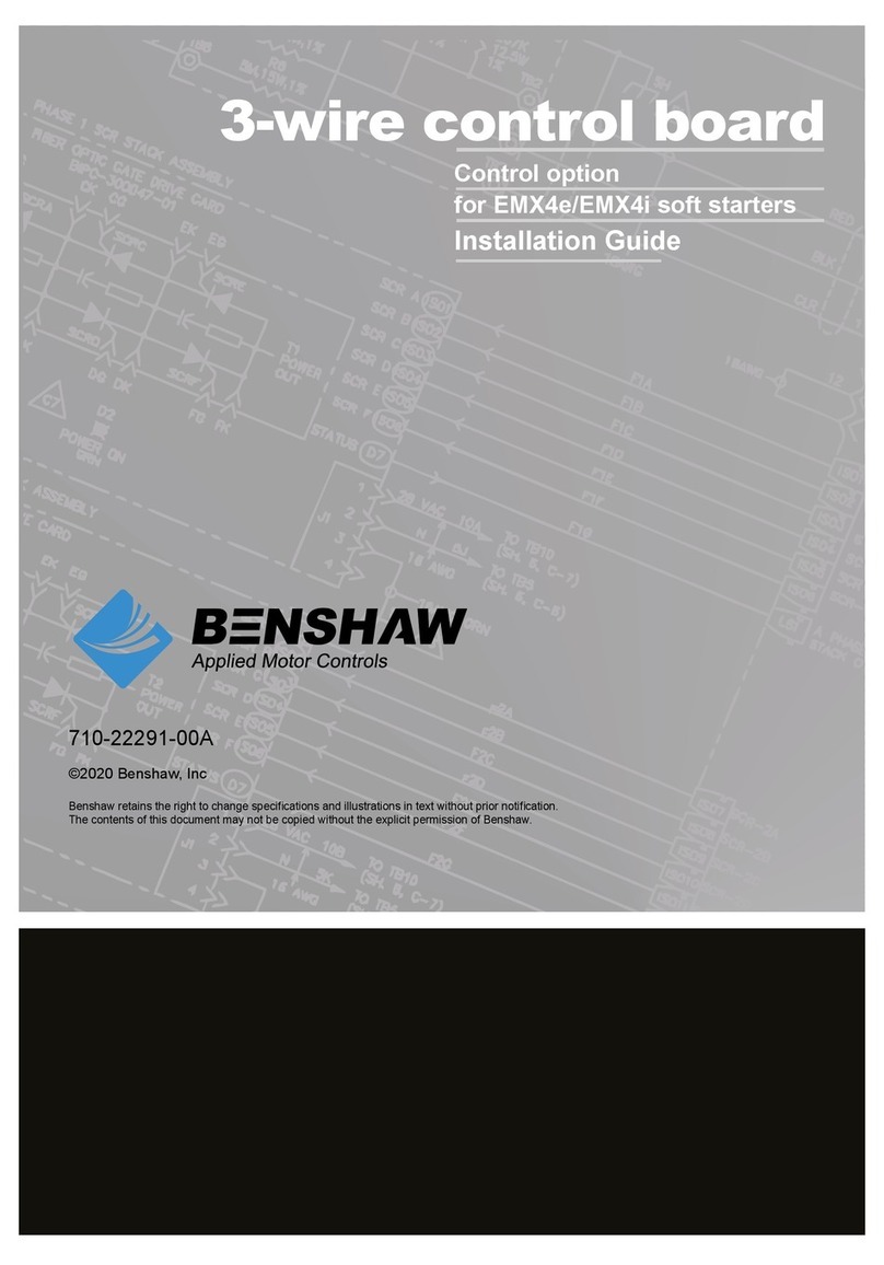 BENSHAW BIPC-300200-01 User manual