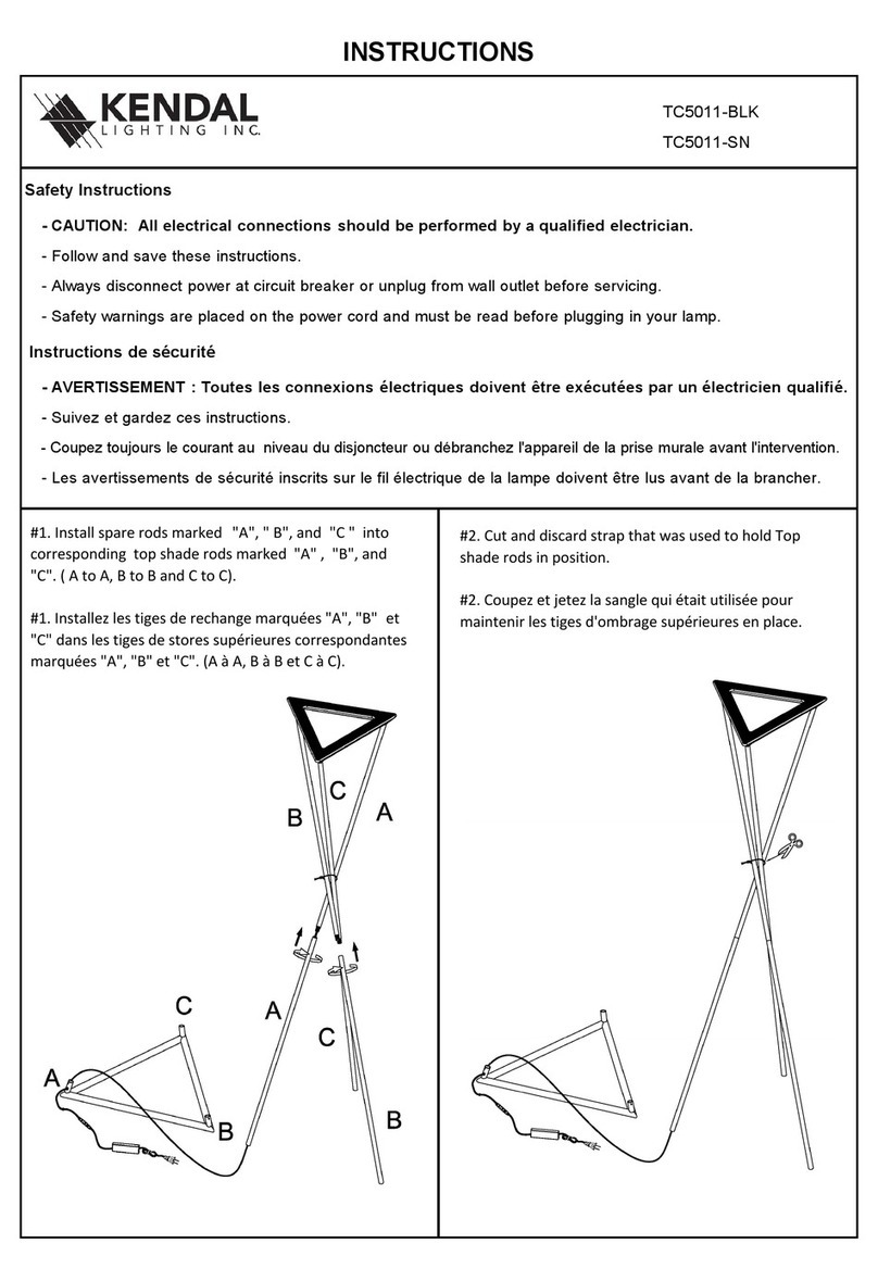 Kendal Lighting TC5011-BLK instructions