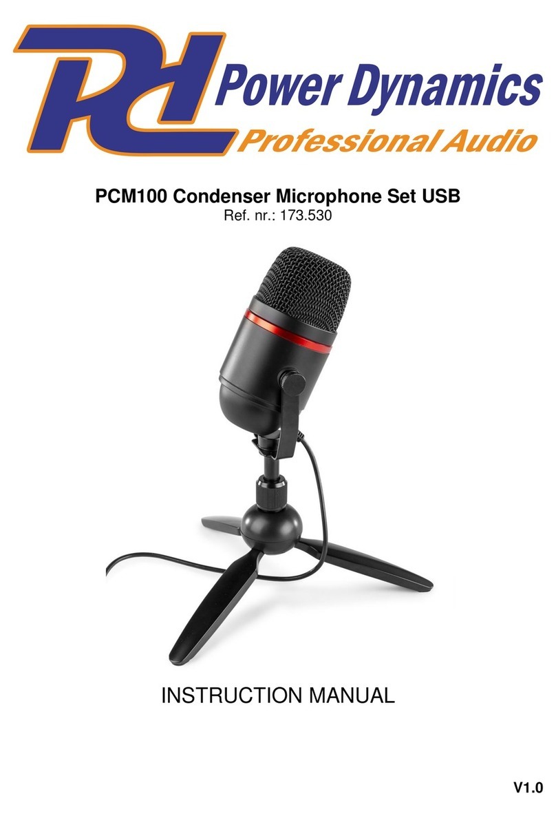 Power Dynamics PCM100 User manual Power Dynamics PCM100 User manual