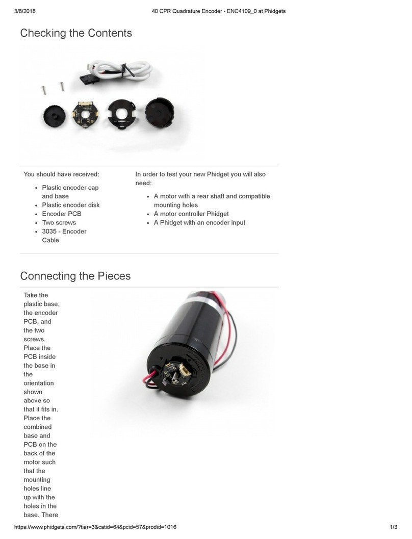 Phidgets 40 CPR Quadrature Encoder quick start guide