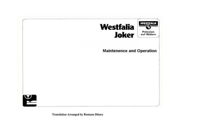 Westfalia JOKER Maintenance and operation