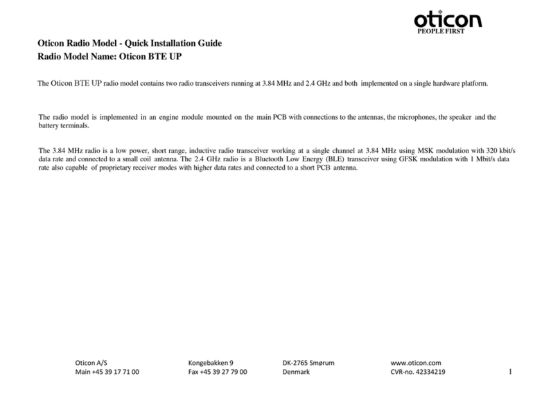 oticon BTE UP Quick installation guide oticon BTE UP Quick installation guide