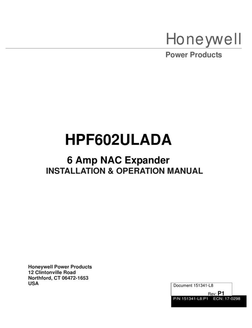 Honeywell HPF602ULADA Installation & operation manual