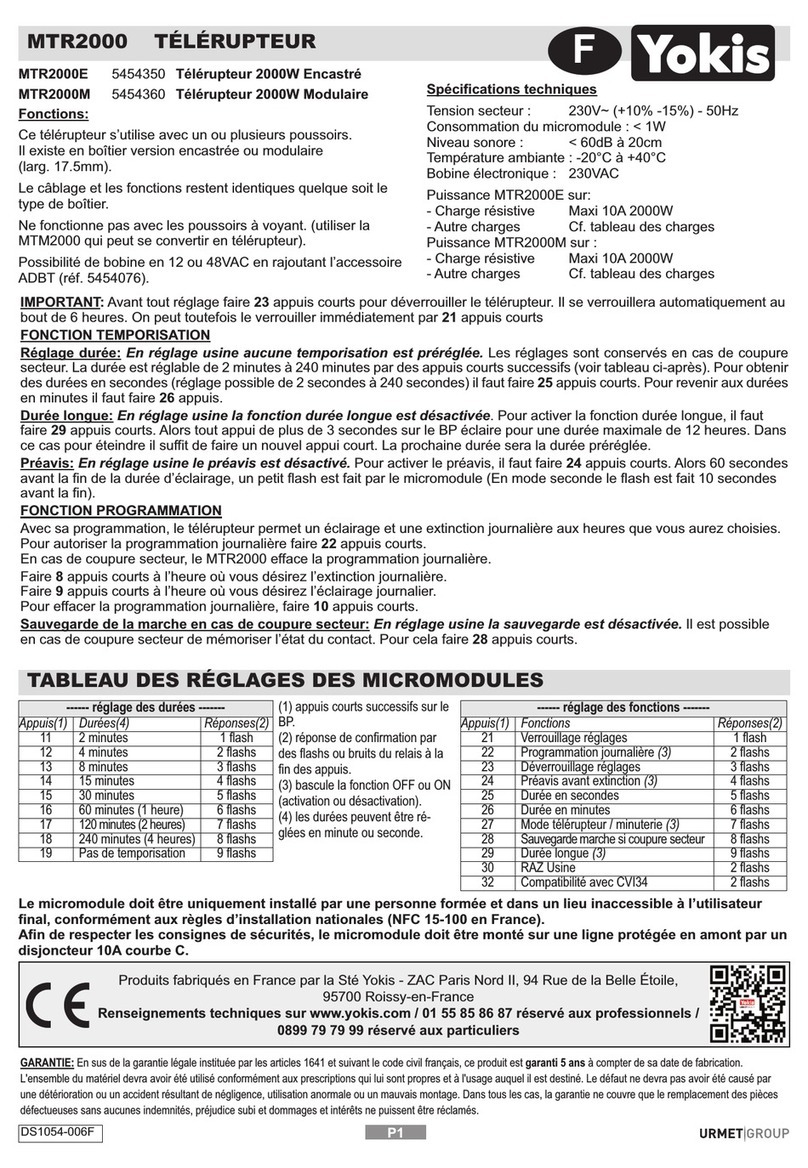 Yokis MTR2000 manual