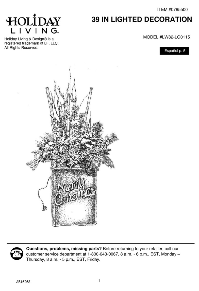 Holiday Living LW82-LG0115 manual
