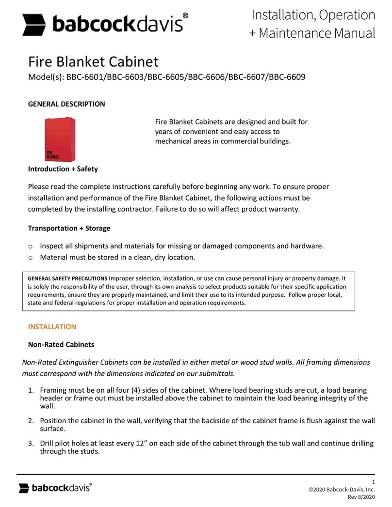 babcockdavis BBC-6601 Installation, operation & maintenance manual