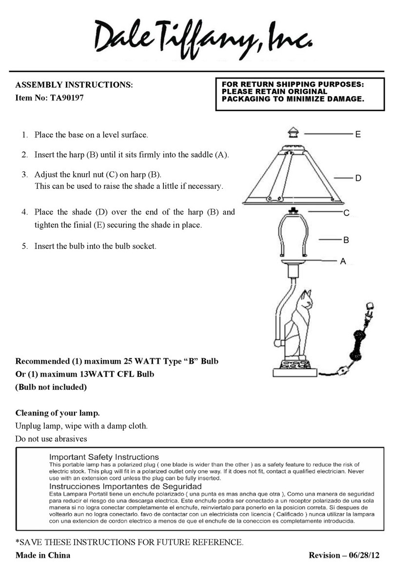 Dale Tiffany TA90197 Assembly instructions