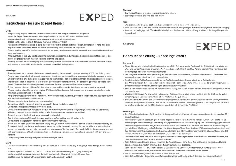 Exped Scout Hammock manual