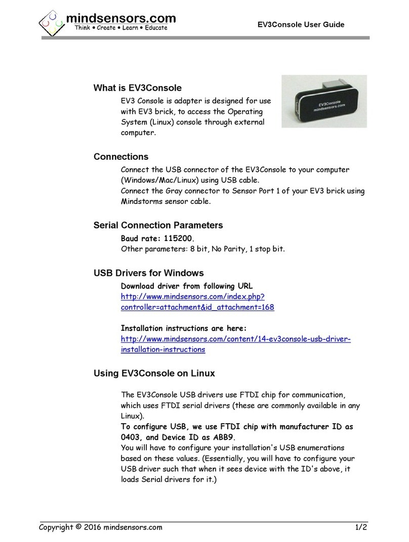 Mindsensors EV3 Console user guide