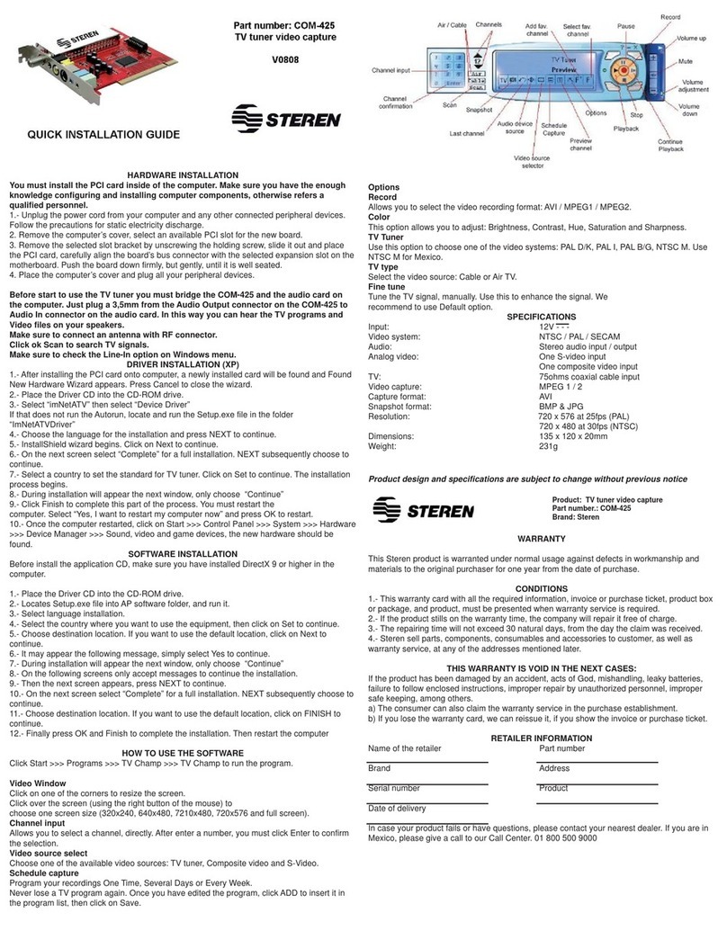 Steren COM-425 User manual