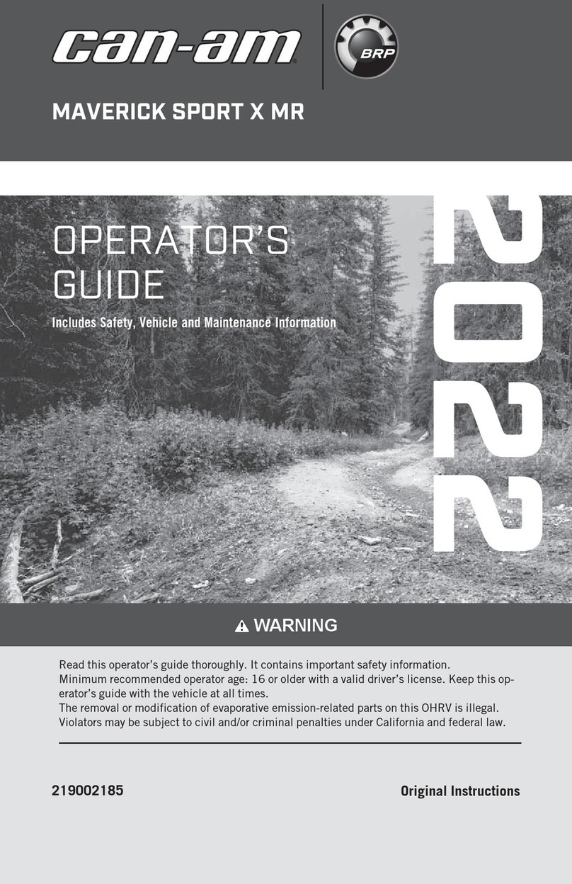 BRP Can-Am Maverick Sport X mr 1000R Operator's guide BRP Can-Am Maverick Sport X mr 1000R Operator's guide