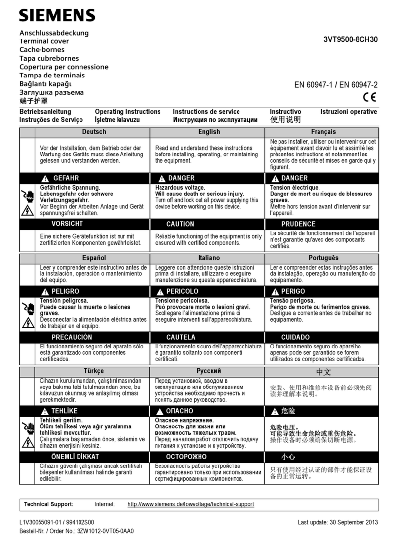 Siemens 3VT9500-8CH30 User manual