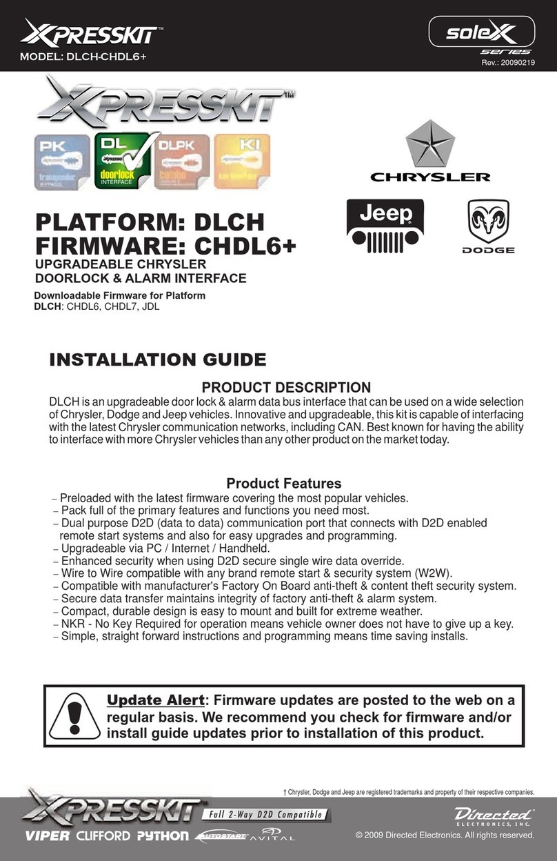 Directed XPRESSKIT solex DLCH-CHDL6+ User manual Directed XPRESSKIT solex DLCH-CHDL6+ User manual
