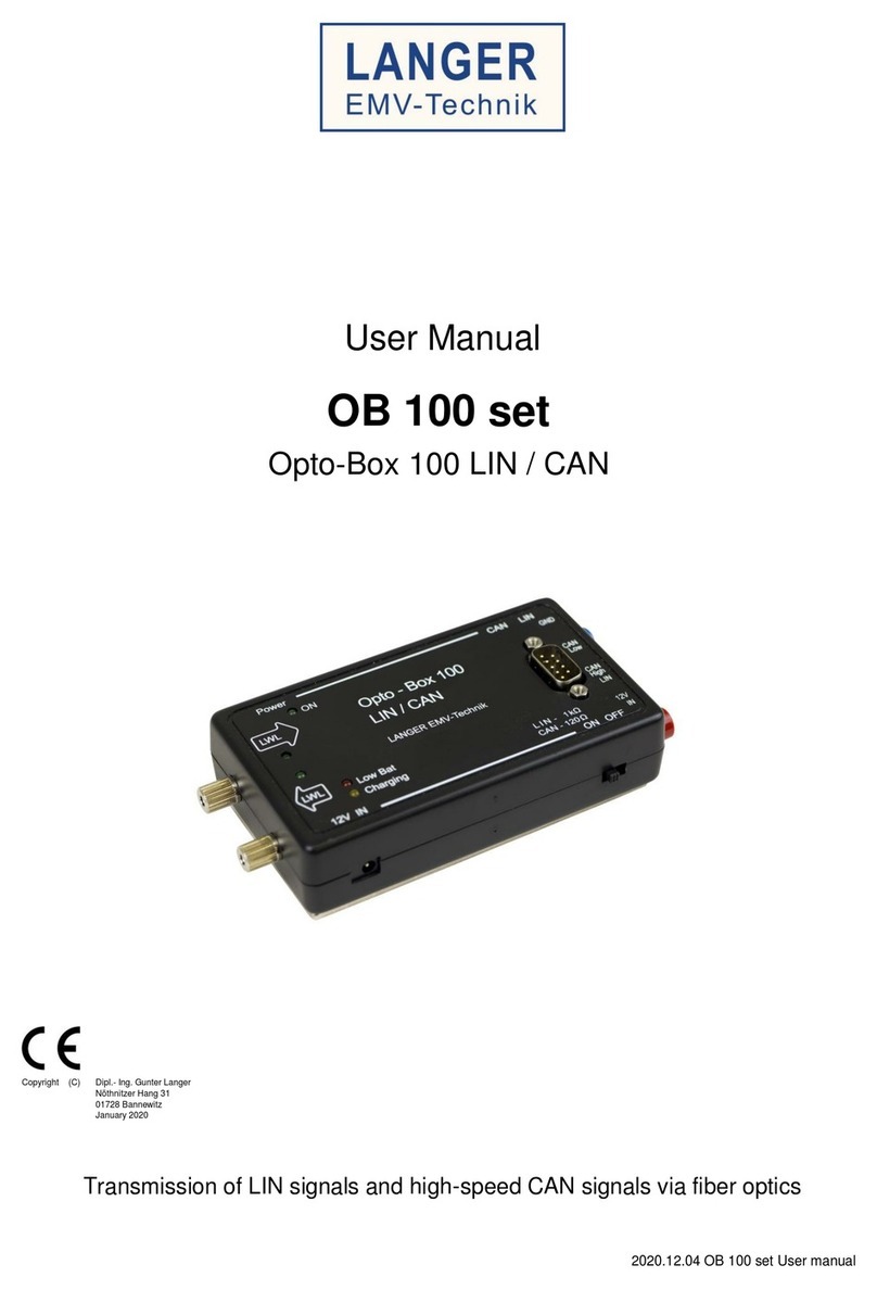 LANGER EMV-Technik OB 100 set user manual