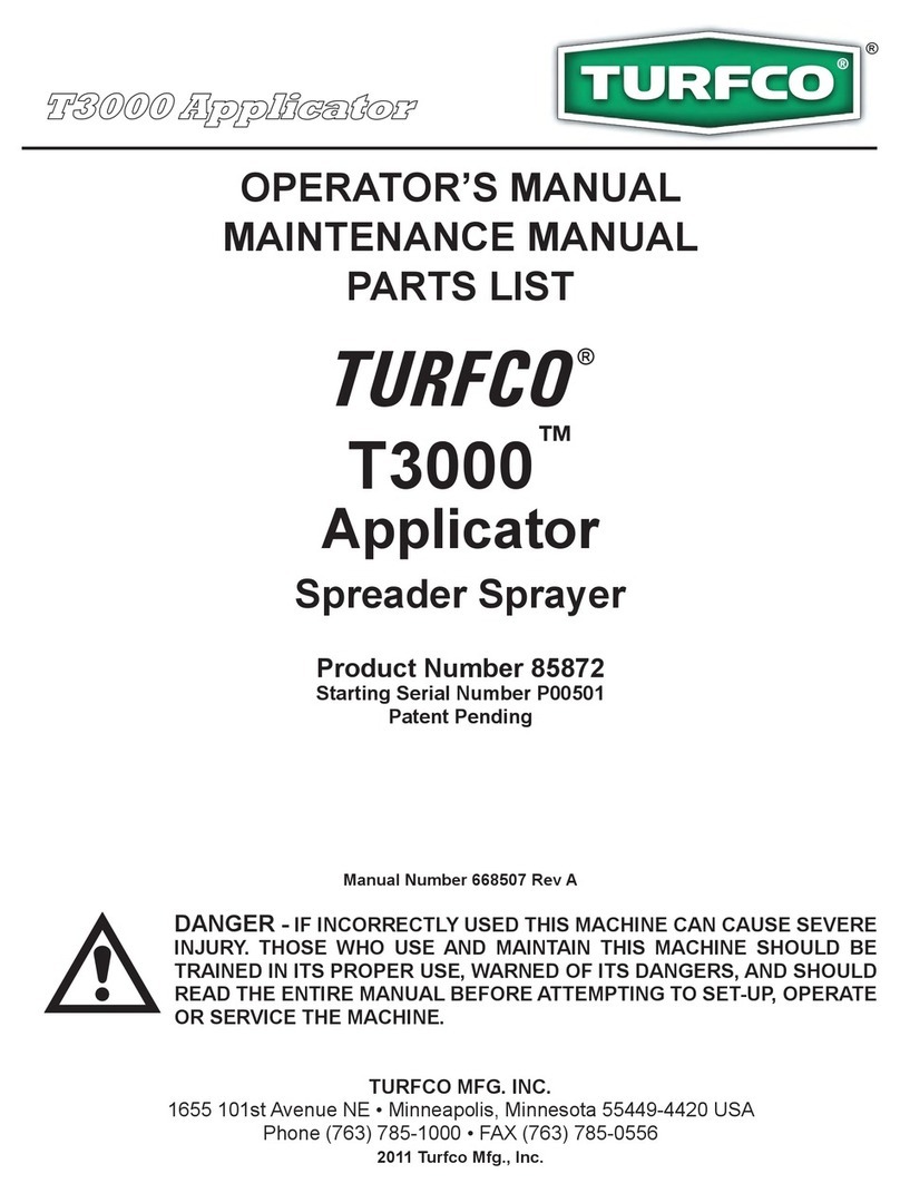 TURFCO T3000 85872 Operator's manual