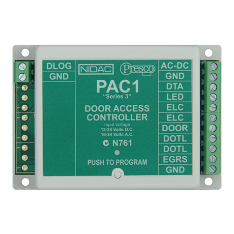 Nidac Presco 3 Series installation manual