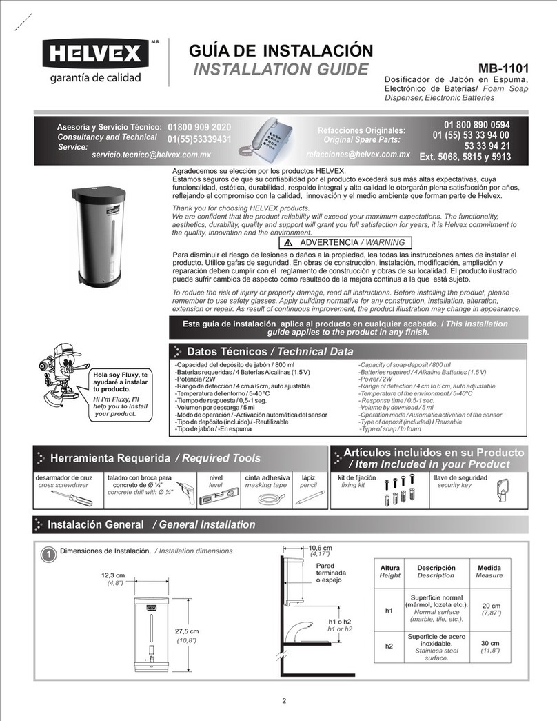Helvex MB-1101 installation guide