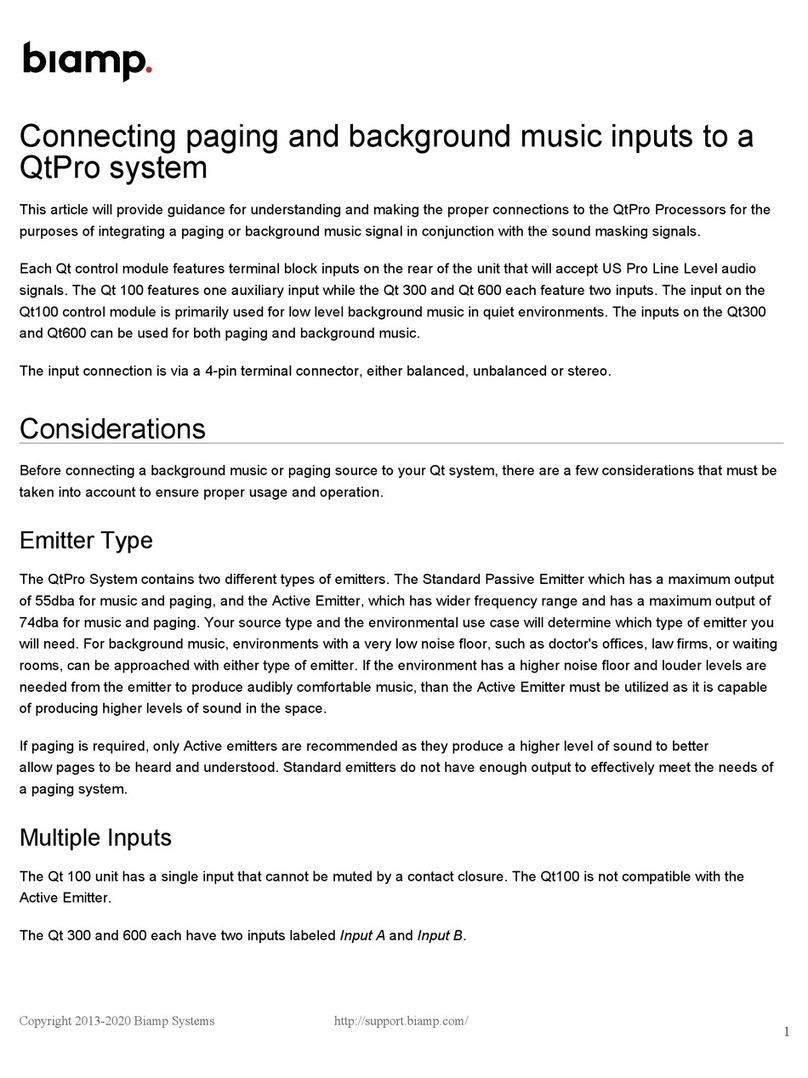 Biamp QtPro Series User manual