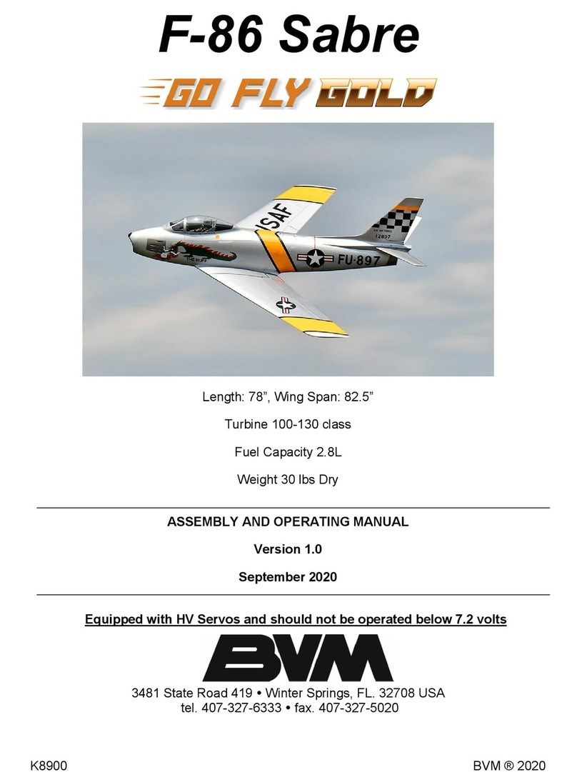 BVM GO FLY GOLD F-86 Sabre User instructions BVM GO FLY GOLD F-86 Sabre User instructions
