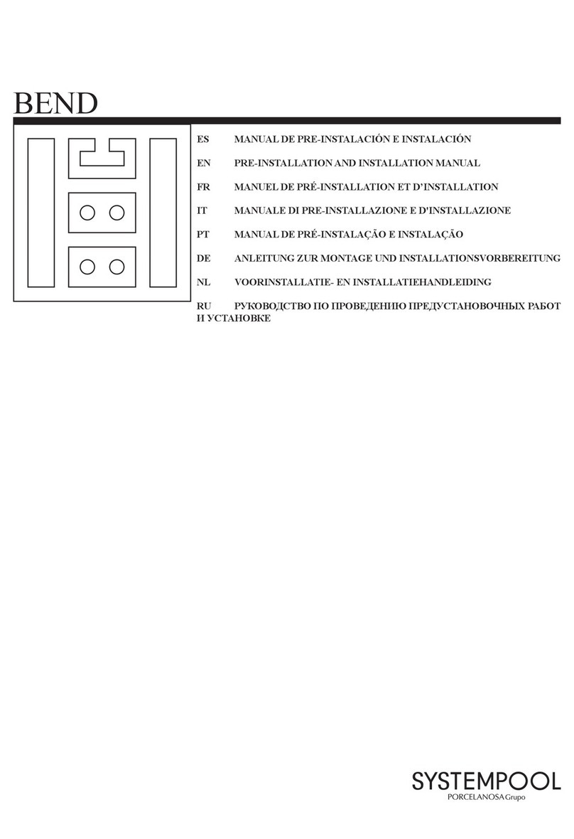 Porcelanosa SYSTEMPOOL BEND User manual