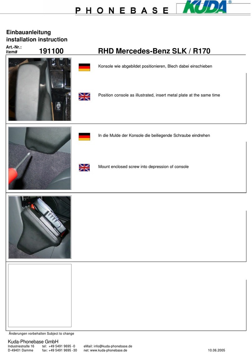 Kuda 191100 Installation instruction