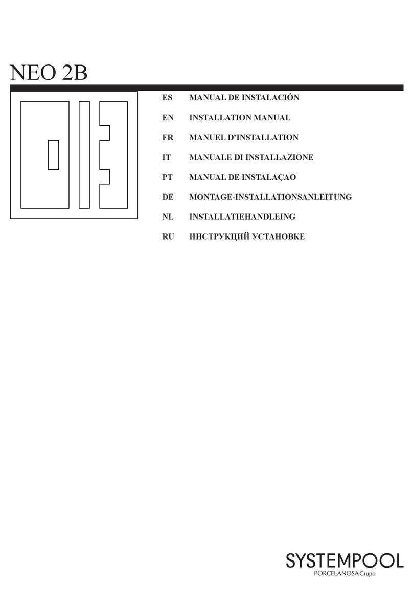 Porcelanosa SYSTEMPOOL NEO 2B installation manual