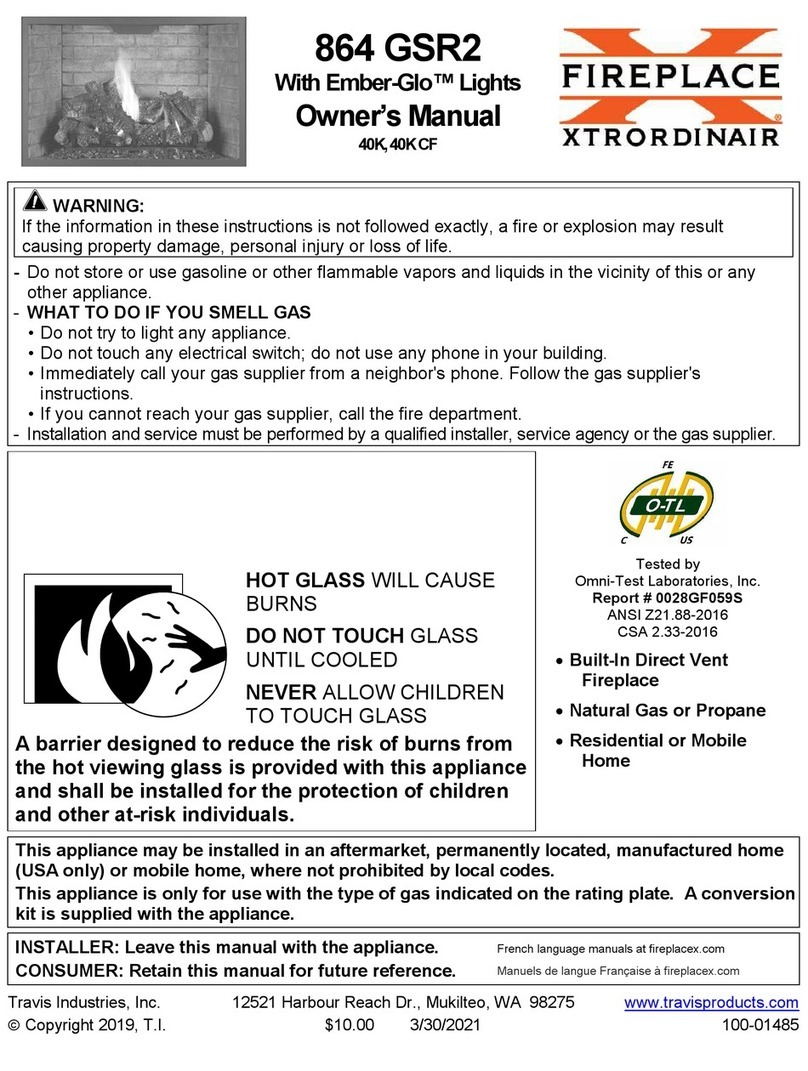 FireplaceXtrordinair Ember-Glo 864 GSR2 User manual FireplaceXtrordinair Ember-Glo 864 GSR2 User manual