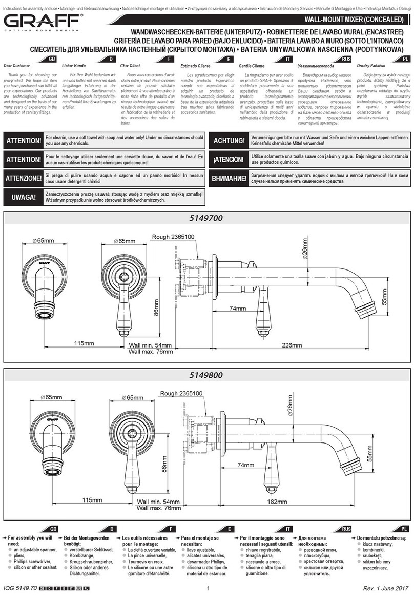 Graff CAMDEN 5149700 Operator's manual