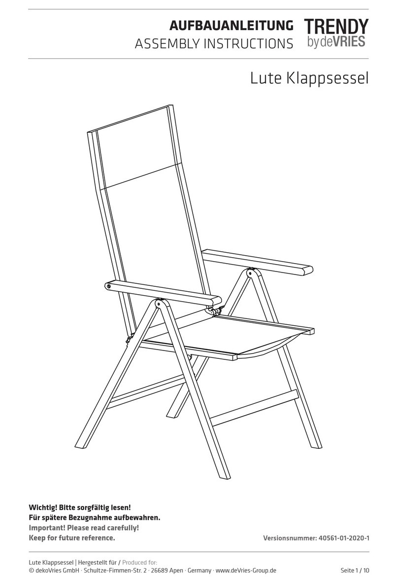 deVRIES TRENDY Lute 40561 Assembly instructions