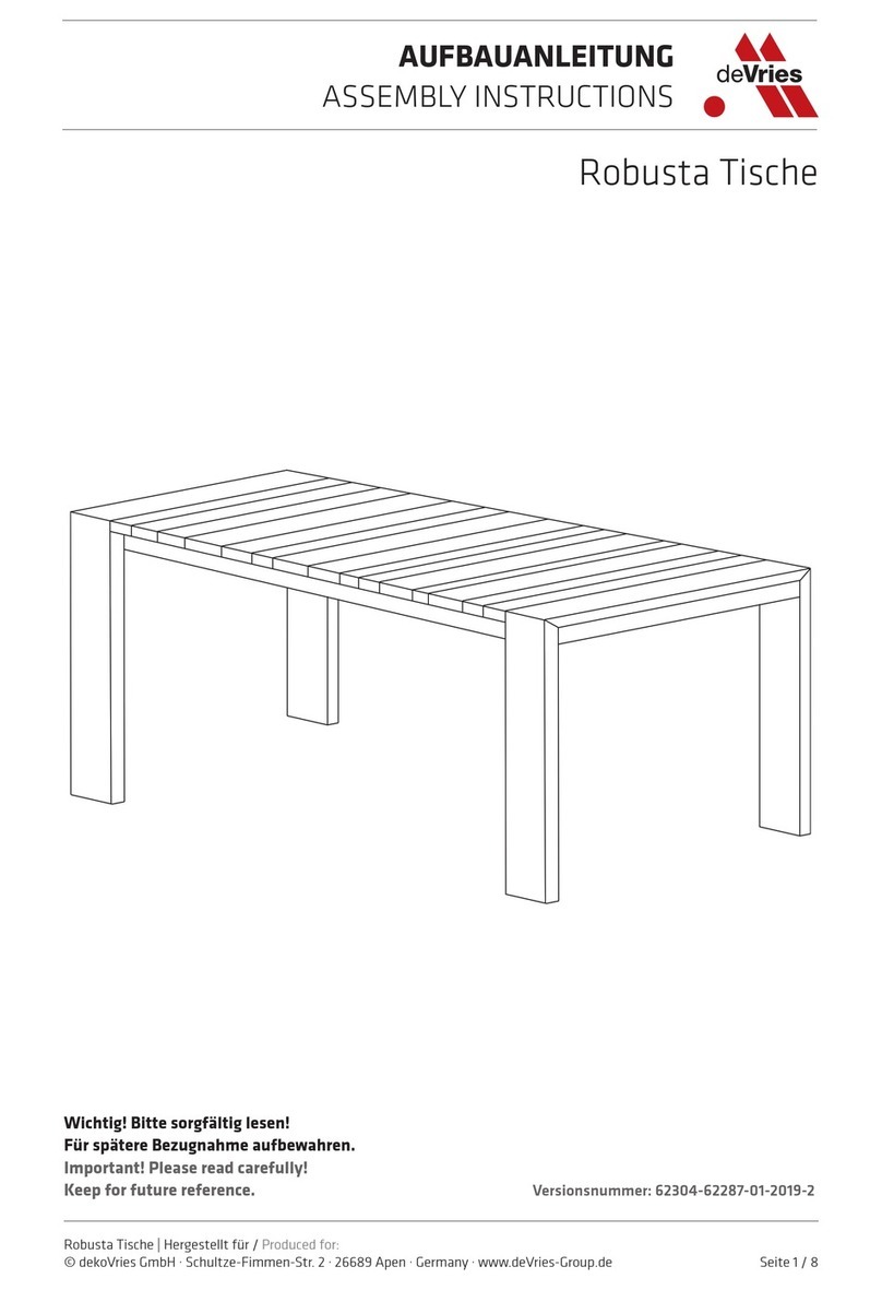 deVRIES Robusta 62304 User manual