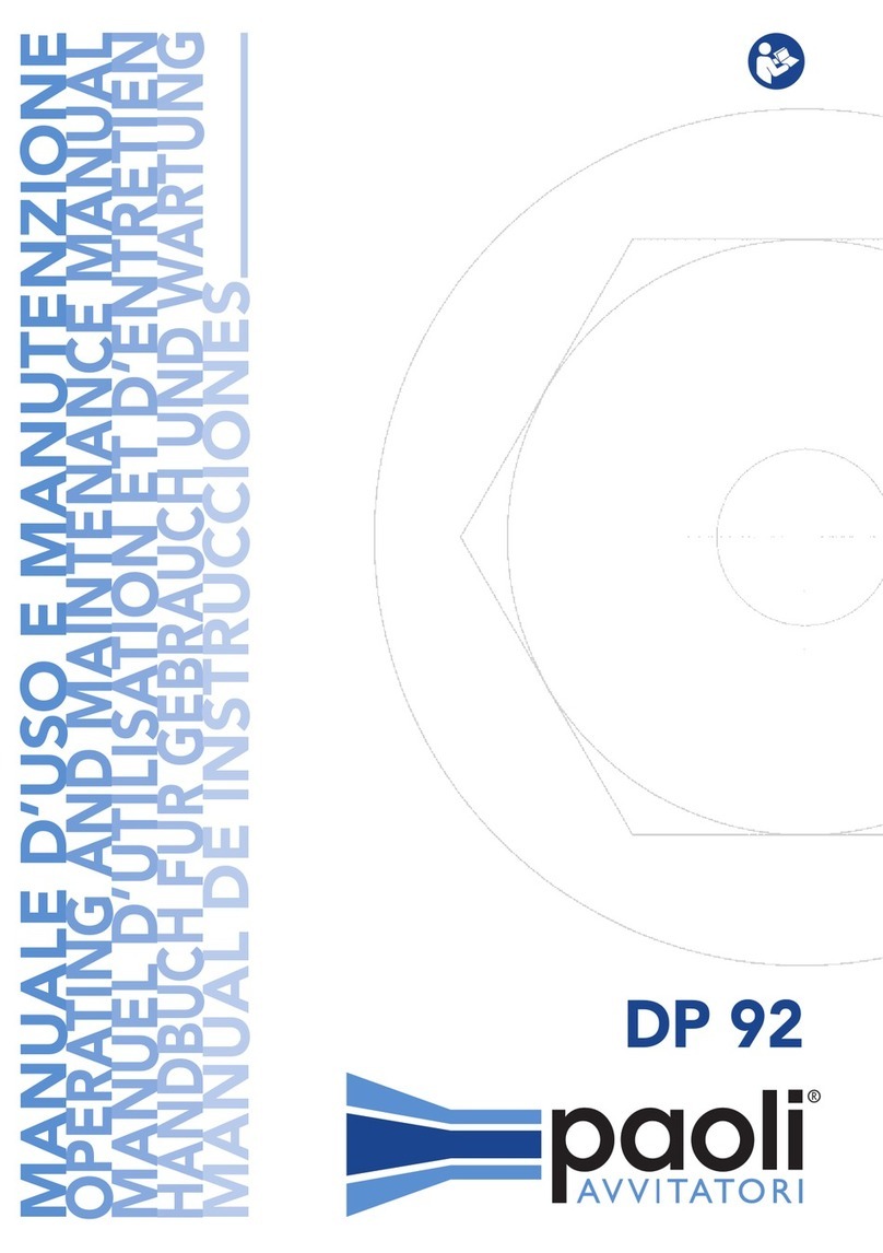Paoli Avvitatori DP 92 Operating instructions