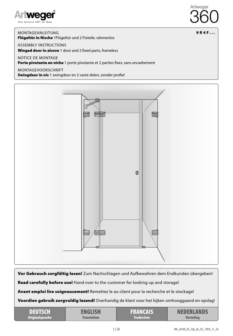 Artweger 360 9R4F Series User manual Artweger 360 9R4F Series User manual
