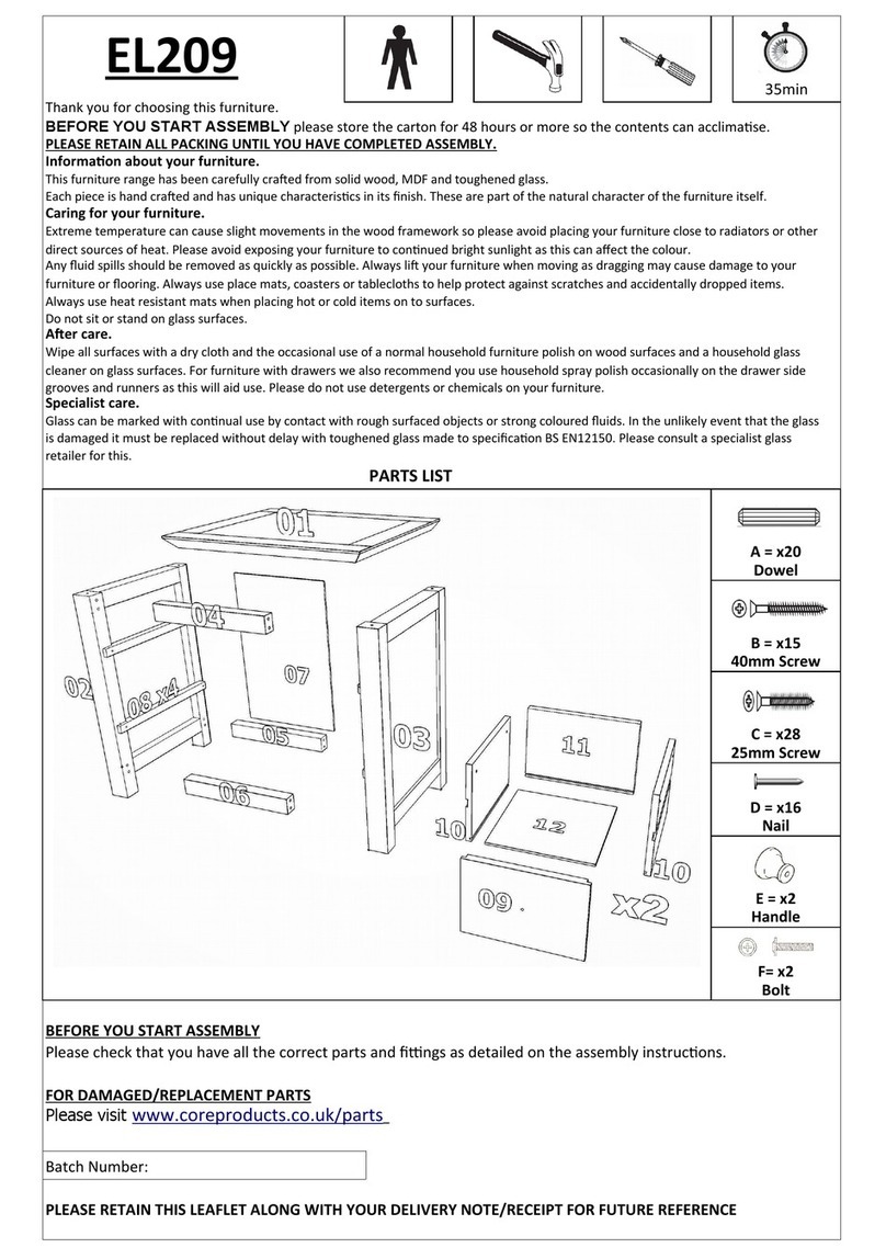 Core Products Elgin EL209 User manual Core Products Elgin EL209 User manual