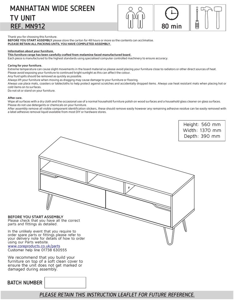 Core Products MANHATTAN MN912 Instruction leaflet Core Products MANHATTAN MN912 Instruction leaflet