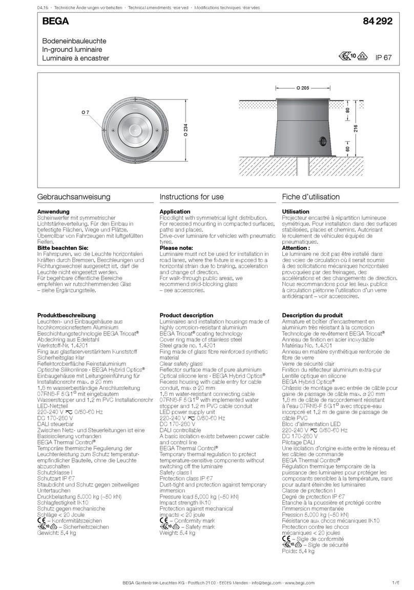BEGA 84 292K3 Instructions for use