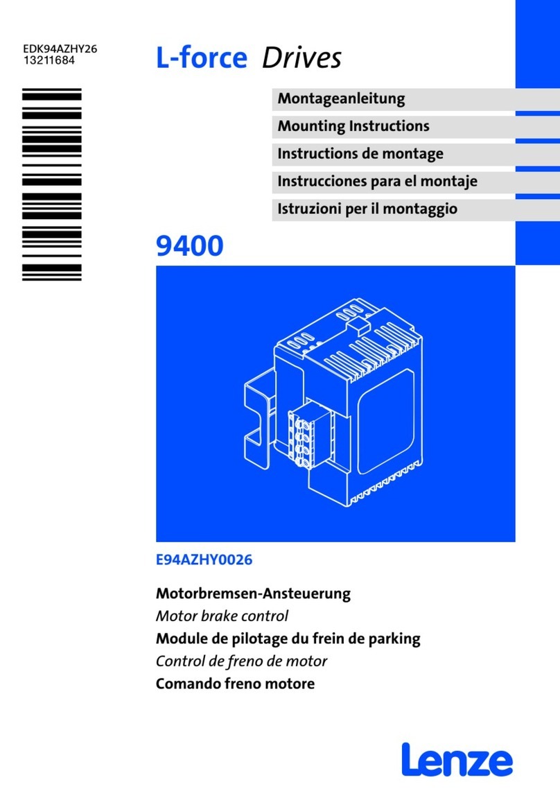 Lenze E94AZHY0026 Mounting instructions